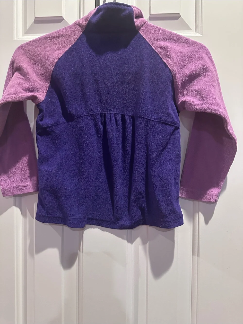 Columbia Children’s Two-Tone Purple Fleece Pullover with Quarter Zip - 4T